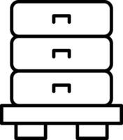 Drawer Line Icon vector