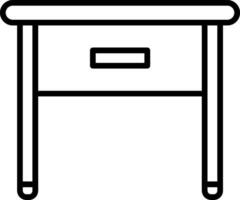 Side Table Line Icon vector