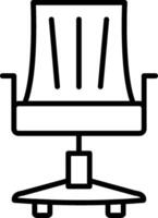 Office Chair Line Icon vector