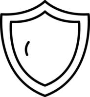 Security Shield Line Icon vector