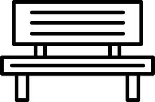 Bench Line Icon vector