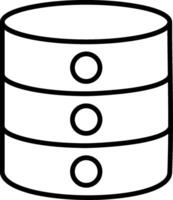 Database Line Icon vector