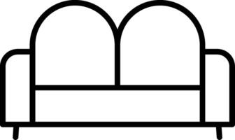 Sofa Bed Line Icon vector
