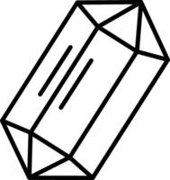 cristal línea icono vector
