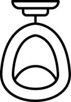Egg Chair Line Icon vector