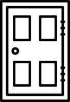 icono de línea de puerta vector