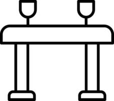 Table Line Icon vector