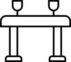 Table Line Icon vector