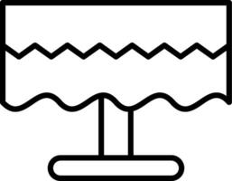 Table Cloth Line Icon vector
