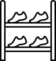 Shoe Rack Line Icon vector