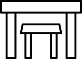 Tables Line Icon vector