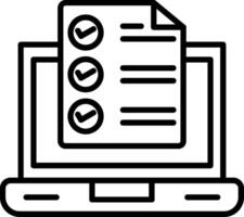 Online Survey Line Icon vector