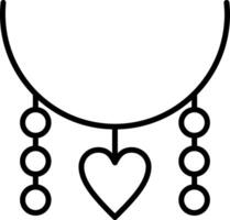Necklace Line Icon vector