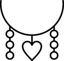 Necklace Line Icon vector