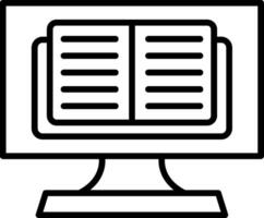 Online Class Line Icon vector