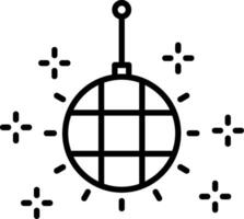 Disco Ball Line Icon vector