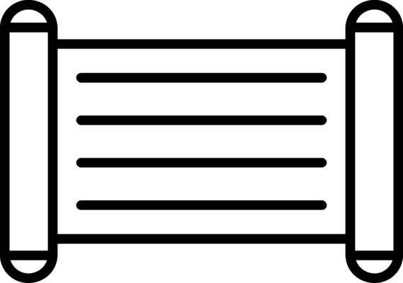 Old Scroll Line Icon