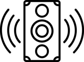 sonido altavoz línea icono vector