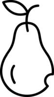 Pear Line Icon vector