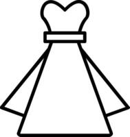 Dress Line Icon vector