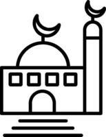 Mosque Line Icon vector