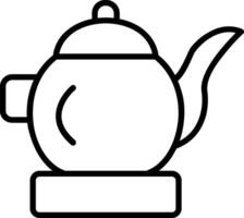 Tea Pot Line Icon vector