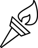 Olympic Flame Line Icon vector