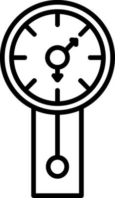Wall Clock Line Icon