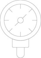 Pressure Gauge Line Icon vector