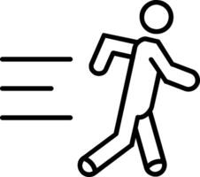 Jogging Line Icon vector