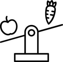 Balanced Diet Line Icon vector