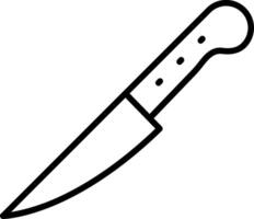 icono de línea de cuchillo vector