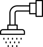 Shower Head Line Icon vector