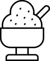 icono de línea de helado vector