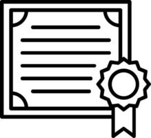 Diploma Line Icon vector