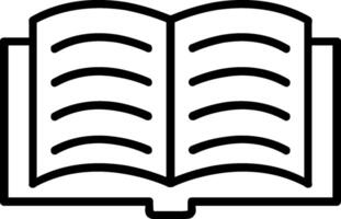 Open Book Line Icon vector