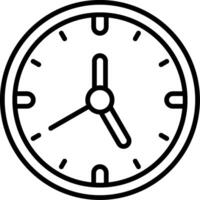 icono de línea de reloj vector