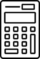 Calculator Line Icon vector