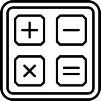 Calculator Line Icon vector