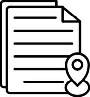 icono de línea de documento vector