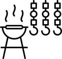 Bbq Line Icon vector