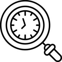 icono de línea de reloj vector