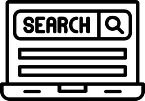 Search Engine Line Icon vector