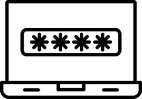 Password Line Icon vector