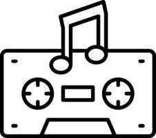 Cassette Line Icon vector