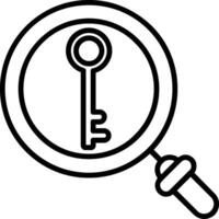 Key Line Icon vector