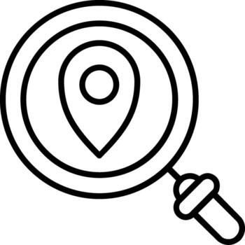 Map Pointer Line Icon vector