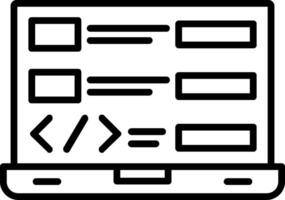 Coding Line Icon vector