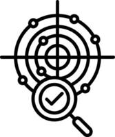 Radar Line Icon vector