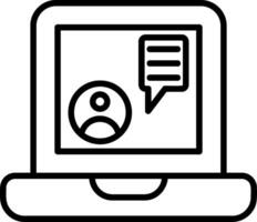 Laptop Line Icon vector